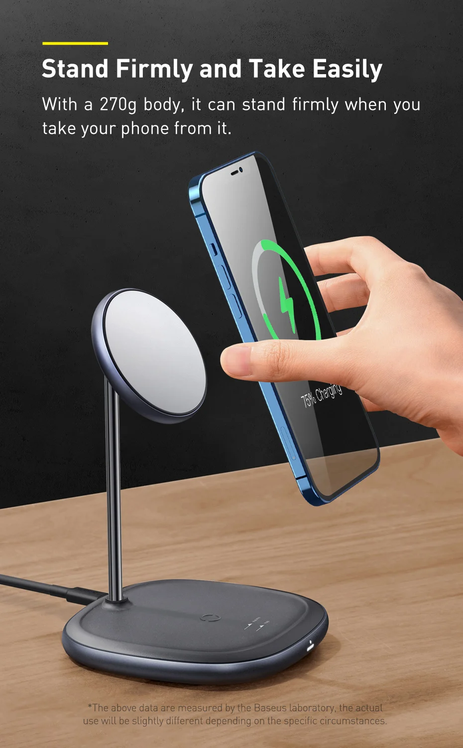 Baseus Magnetic Wireless Charger For iPhone 12 Pro Max Desktop
