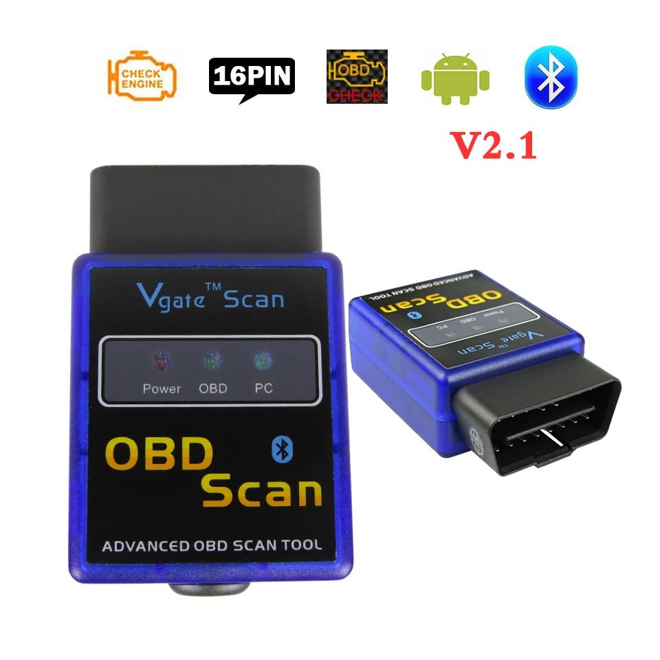 Vgate OBDII сканер ELM327 Bluetooth адаптер V2.1 Obd2 автомобильный диагностический интерфейс ELM