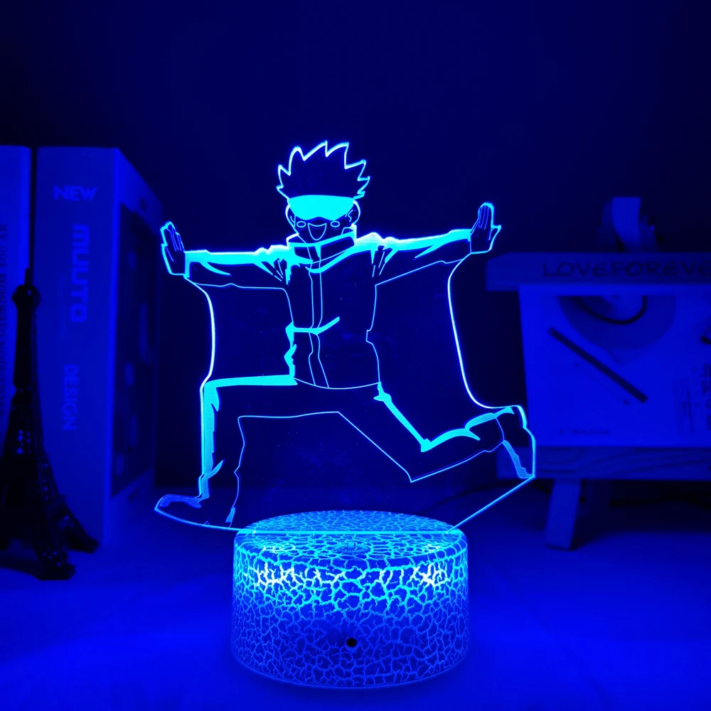 

Аниме juютсу Kaisen Satoru Gojo фигурный светильник светодиодный ночник для подарка на день рождения juютсу Kaisen ночсветильник лампа Satoru Gojo