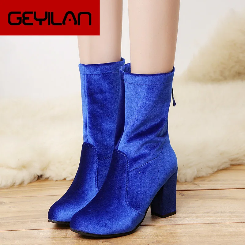 

2019 Flock Winter Warm Snow Fashion Solid Ankle Boots Casual Women Mother Flats Shoes Woman Size bn89