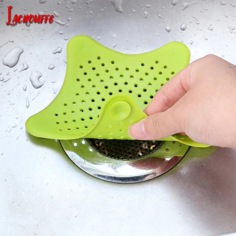 

Bathroom toilet hair Silicone sucker Kitchen sink bathroom sewer Pentagram Anti-blocking Sink bathroom accessories
