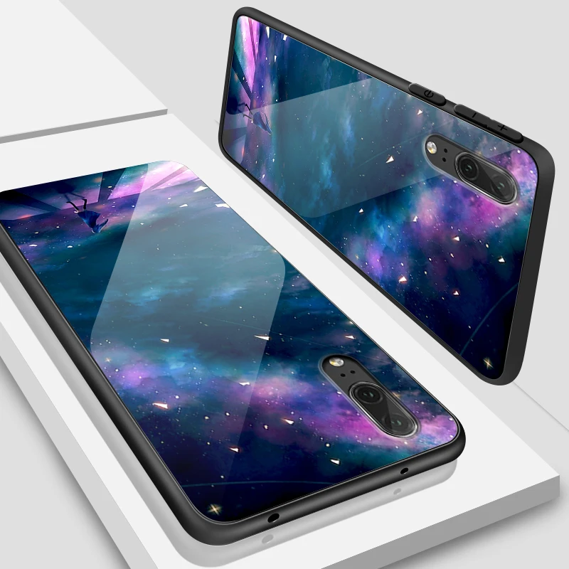 Чехлы из закаленного стекла для huawei Enjoy 9s Mate20 Lite Pro Nova 2 3i 4 P Smart+ P20 P30 Honor Play Star противоударный защитный чехол - Цвет: W363