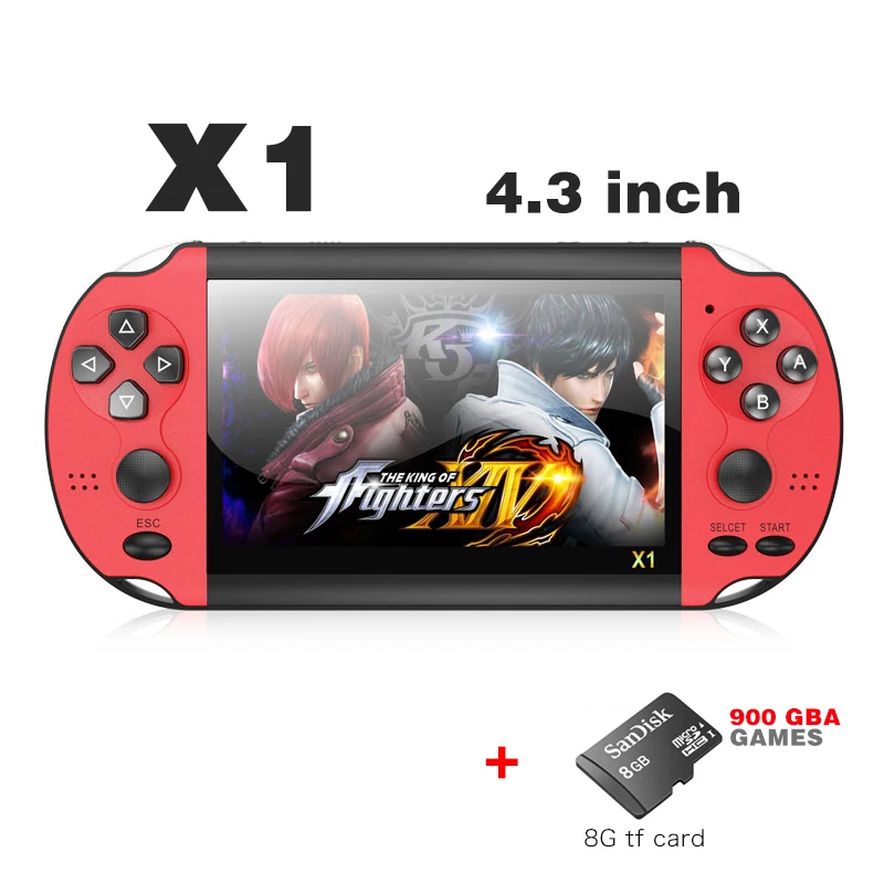 Data Frog X12 4,3/5 дюймов портативная Ретро игровая консоль с поддержкой ТВ-выхода с двойным рокерским встроенным 21000+ Игровые консоли - Цвет: 4.3 inch with card3