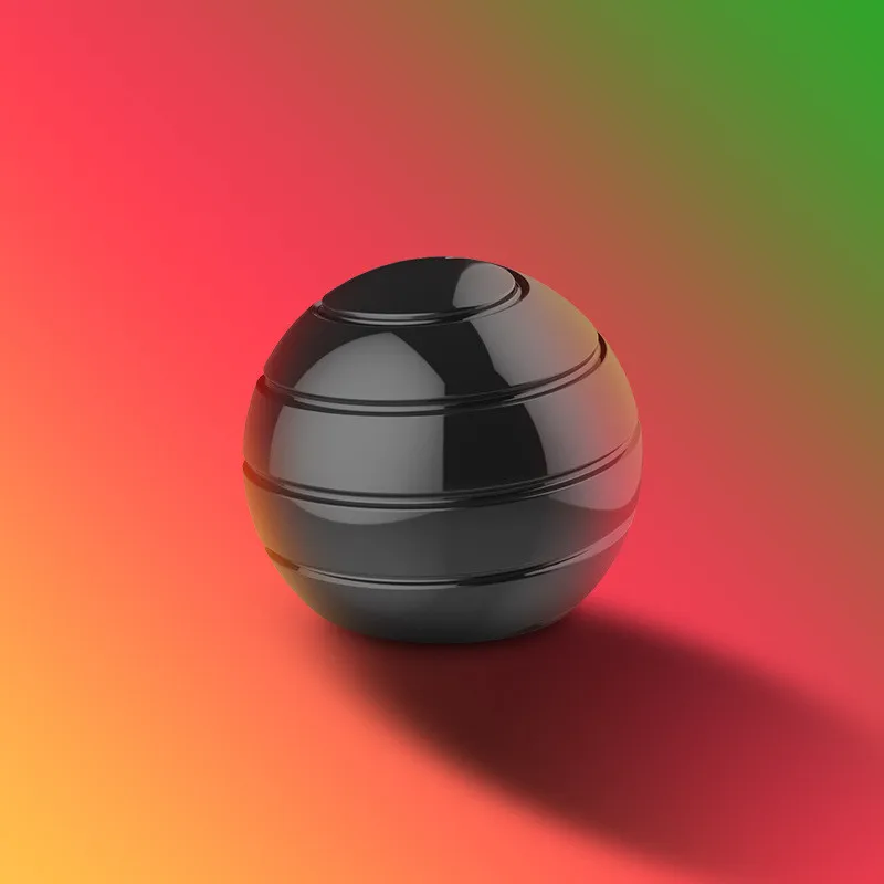Новая настольная декомпрессии вращающийся сферические гироскоп настольная игрушка из металла с оптической камерой Gyro установкой Иллюзия течет пальцевая игрушка, способный преодолевать Броды для взрослых - Цвет: 38MM black