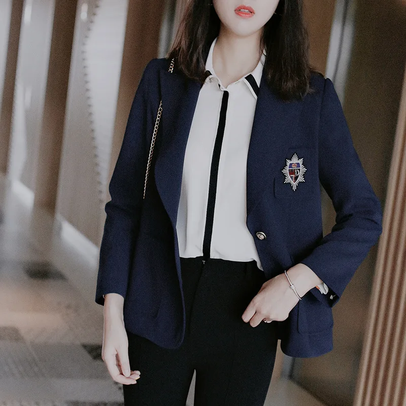 ^Cheap Feng wu si lu Engeland College Stijl Badge Geborduurd Kleine Pak Jas 2019 Herfst Nieuwe Stijl Casual Veelzijdige DAMES Jurk ^Cheap Feng wu si lu Engeland College Stijl Badge Geborduurd Kleine Pak Jas 2019 Herfst Nieuwe Stijl Casual Veelzijdige DAMES Jurk