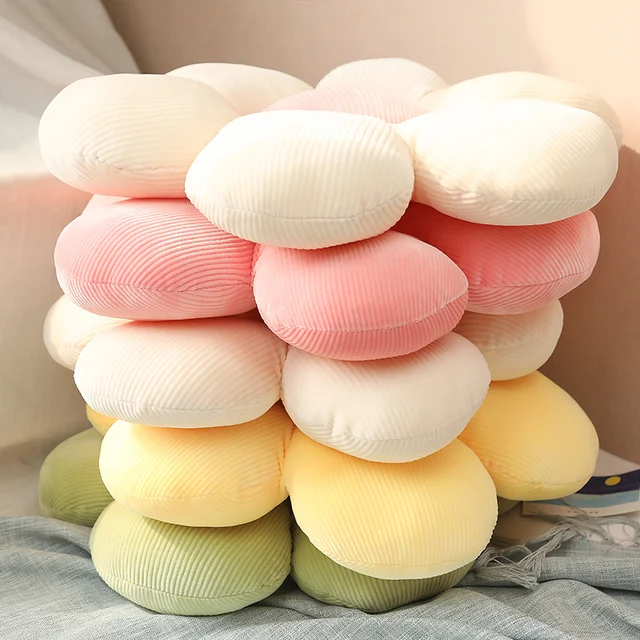 35-75cm Beautiful Colorful Flower Plush Pillow Toy Soft Cartoon Plant Stuffed Daisy Chair Cushion Sofa Kids Lovers Birthday Gift 5