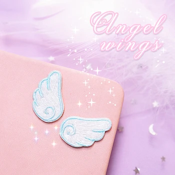 

1 Pair Little Angel Wing Embroidery Patches for Bag Jeans Angel Iron On Patches for Clothes Small DIY Patch Cute