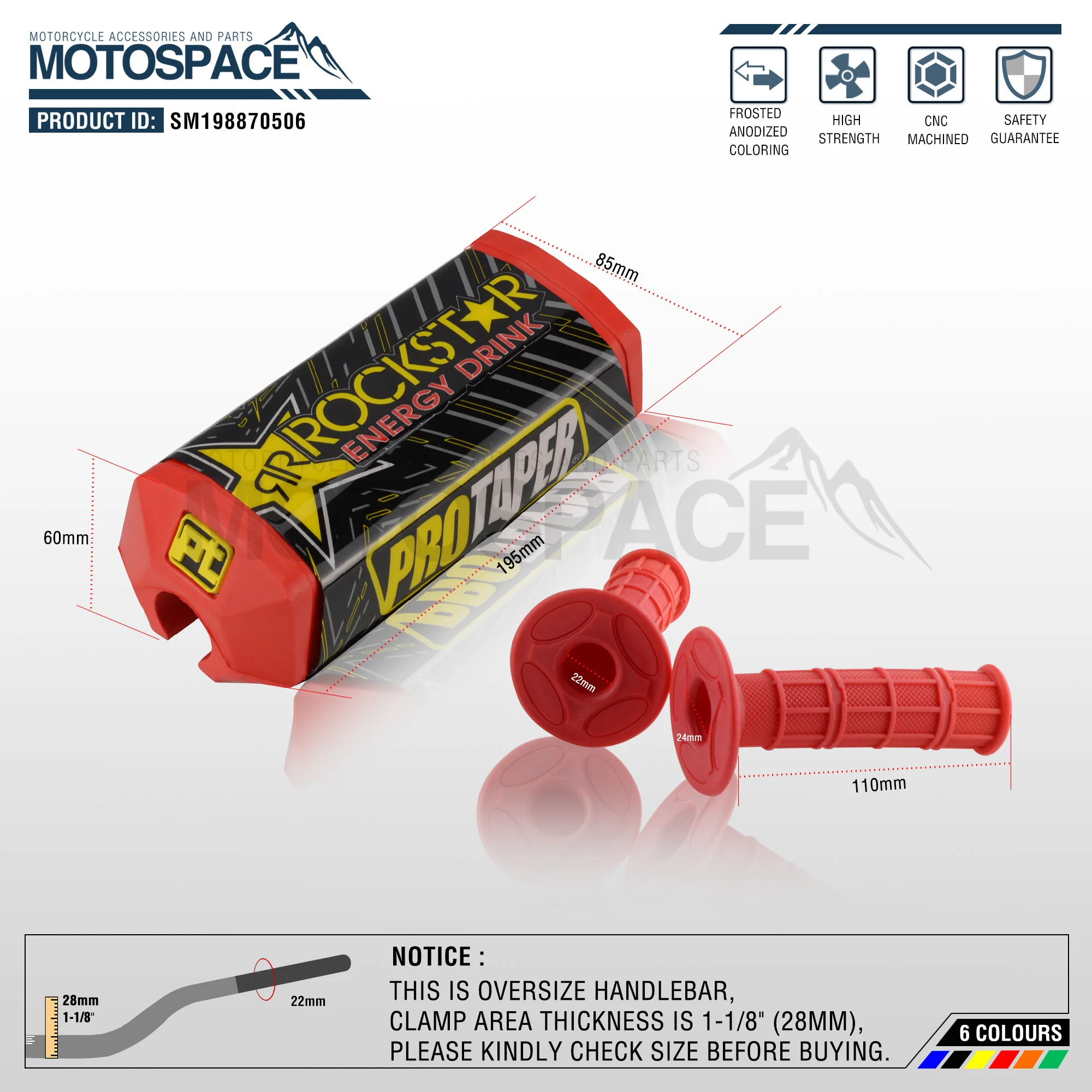 Руль для Pro Taper Pack Bar 1-1/" Классическая дверная ручка бар колодки ручки Pit Pro Racing Dirt Pit Bike мотоцикл с адаптер cnc
