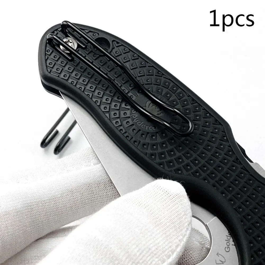 Universal Wire Back Clip Steel Pocket Waist Clip Buckle for Spyderco Folding Knife DIY Accessories Steel Waist Clips