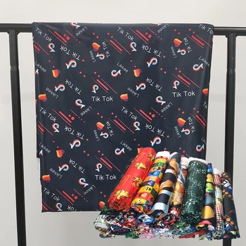 

50cm*140cm Cartoon Printed Stretch Silk Fabrics For Sleepwear / DIY Sewing Textile Tecido Tissue Patchwork Bedding Quilting SDYH