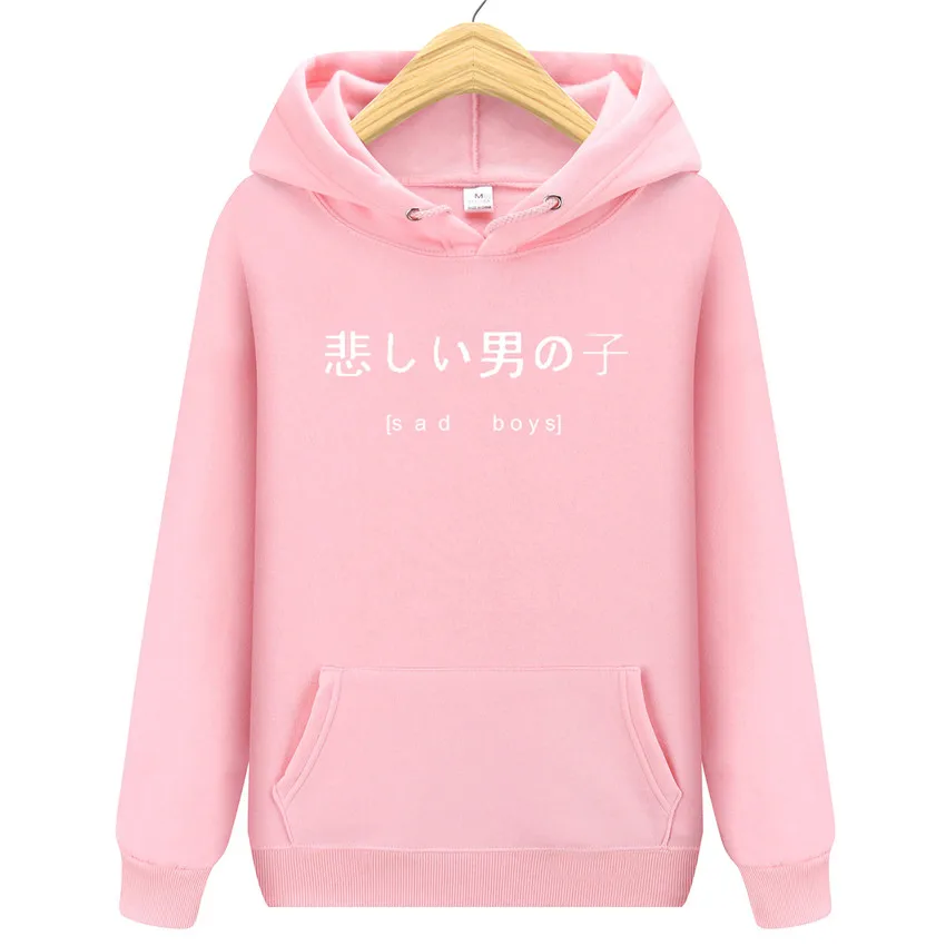 New sad Boys Printed Fleece Pullover Hoodies MenWomen Casual Hooded Streetwear Sweatshirts Hip Hop Harajuku Male Tops Oversize  (3)