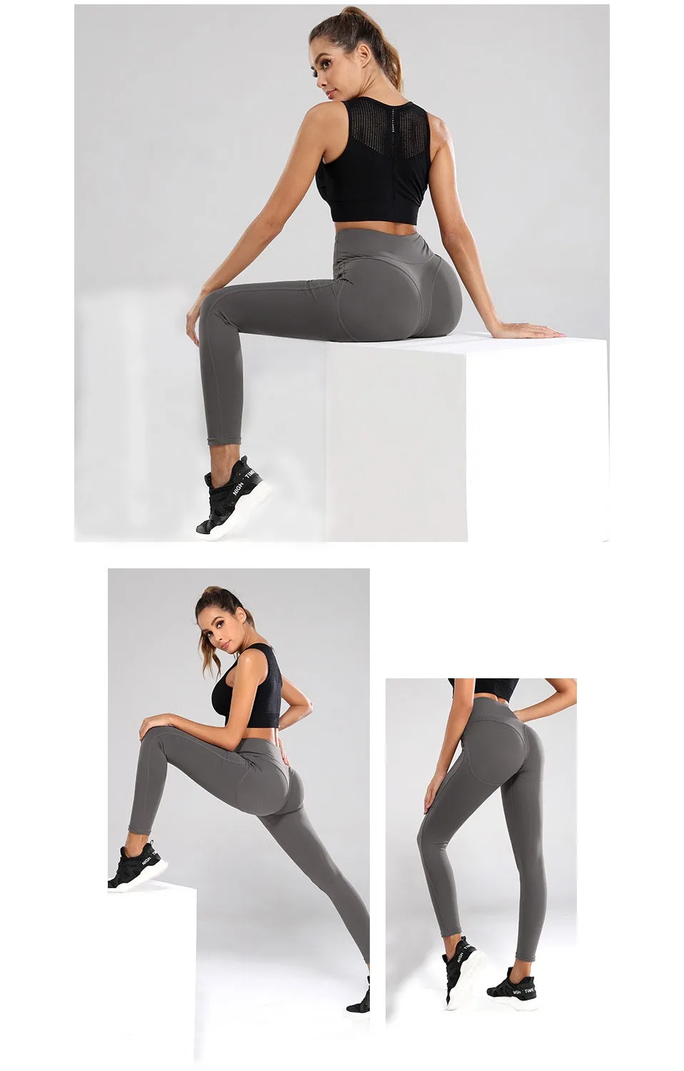 Бесшовные серые леггинсы Gymshark, женские леггинсы, Mujer, для тренировок, фитнеса, спорта, сексуальные, спандекс, высокая талия, пуш-ап, для занятий спортом, леггинсы для спортзала