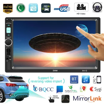 

Double 2Din 7in GPS Car Stereo Video Player Map Mirror Link AUX In-Dash Units Autoradio + Camera