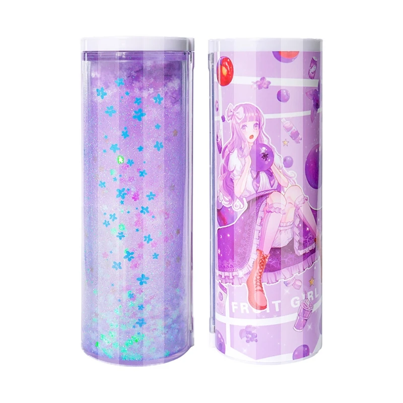 

Multifunctional Pencil Box Case Large Capacity Quicksand Cylindrical Pen Holder