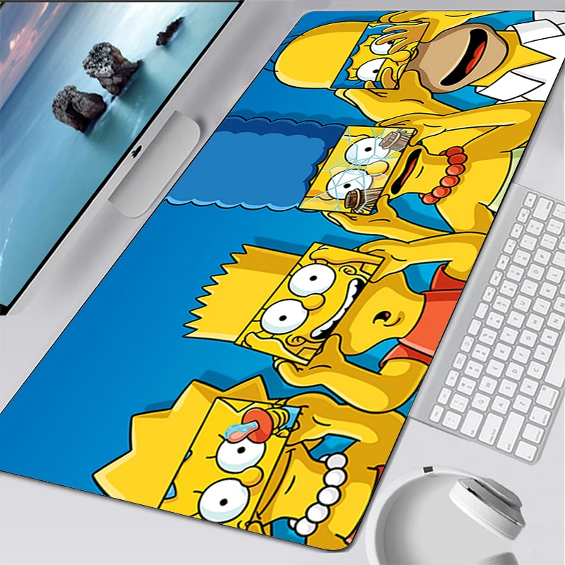 Коврик для мыши Simpsons-s 90x40 см аниме XXL игровой коврик геймер клавиатура Мышка