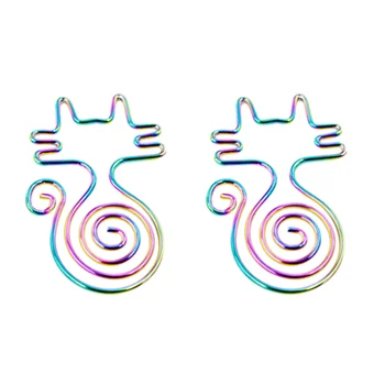 

1pc Paper Clips Cat Shape Cute Creative Paper Photo Clips Bookmark for Office Home