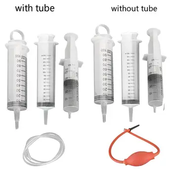 

50/100/150ml Plastic Reusable Syringe Practical Sterile Injector + Tube Pipe