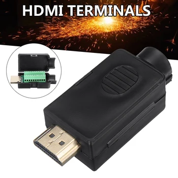 

Mayitr HDMI Male Plug Breakout Terminals Board 2 Row 19 Pin Weld-free Solderless Connector With Black Cover For Computer
