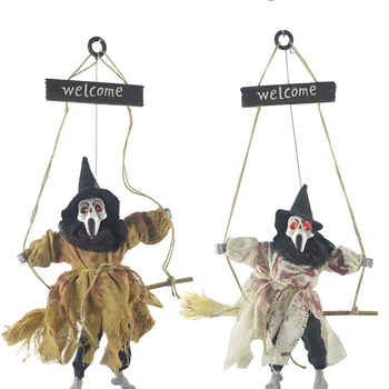 

Halloween Decoration Witch Broom Pendant Vintage Witch Broom Hanger Ghost Festival Bar Haunted Props Halloween Ornaments
