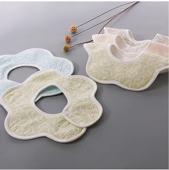 

Baby Boys and Girls Stuff Bibs Double Organic Cotton Petal Cute Flower Toddler Winter Burp Cloths