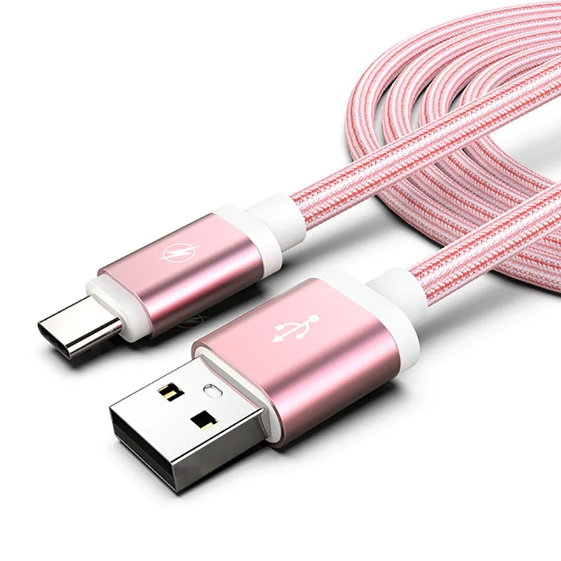 0,25/1/2 m 3A Тип usb C Тип кабеля type-c мобильный телефонный кабель для зарядки и передачи данных для Xiaomi mi 9 8 Red mi samsung S10 S9 для быстрой зарядки и передачи данных Шнур - Цвет: Rose gold
