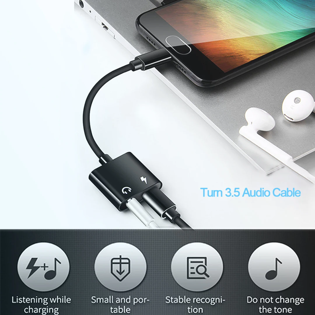 Usb type C к разъему 3,5 мм адаптер для наушников 2 в 1 зарядное устройство для наушников аудио конвертер сплиттер кабель для huawei P30 P20 mate xiaomi