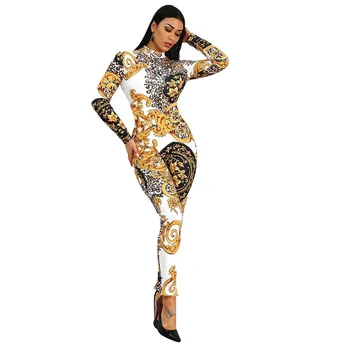 

Women's Casual Printed Irregular Jumpsuit