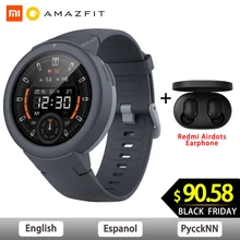 Original Amazfit Verge Lite Smart Watch Global Version GPS 1.3" AMOLED Screen Upgraded Smartwatch HR Sensor 20 Days Battery Life