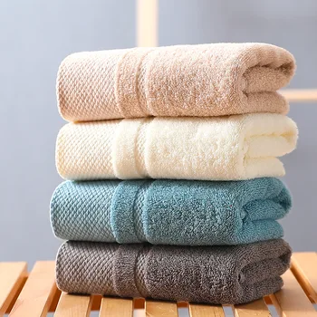 

High Absorbent Face Towel Solid Color Cotton Bath Towels Bathroom Absorbent Soft Washcloth Face Washers for Adult Kids 2Pcs/lot