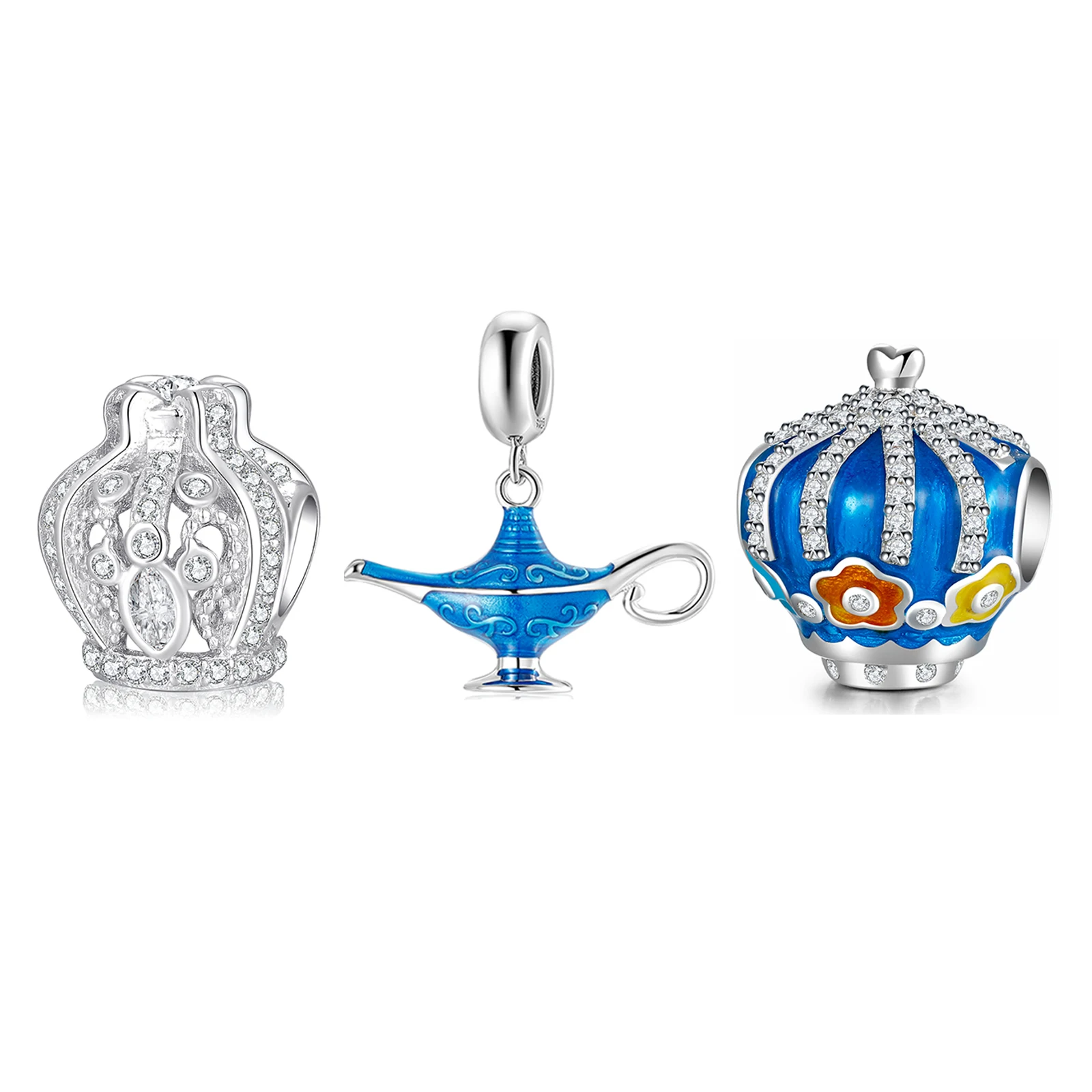 Juego De Tetera De Plata 925 Para Pulsera Pandora, Plata De Ley, Plata
