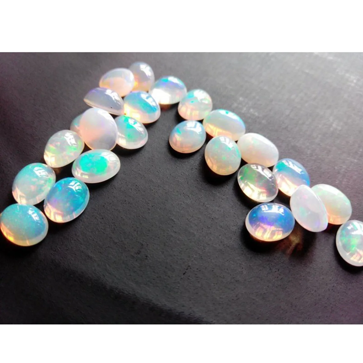 Natural Ethiopian Opal AAA Quality Loose Gemstone 6*8mm Cabochon Oval 3 Pieces loose gemstones