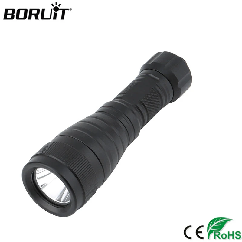 BORUiT linterna LED para submarinismo, lámpara al agua potente, XM L2, 18650|Linternas y antorchas| - AliExpress