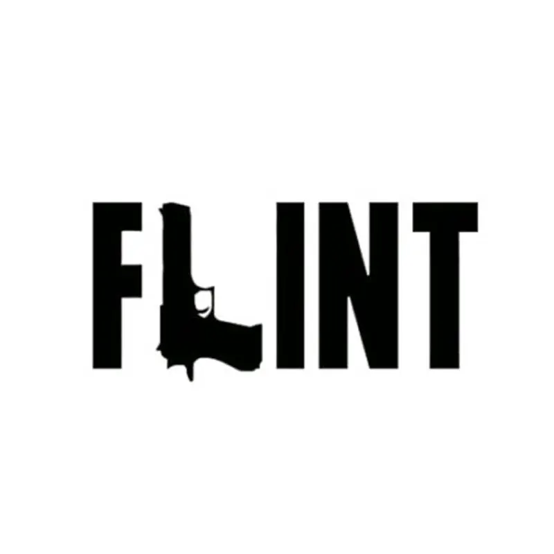 

Flint Rifle Gun Michigan Flint Vinyl Car Stickers for Car Window Bumper Trunk Auto Laptop Uv Protection Car Decoration KK18*8cm