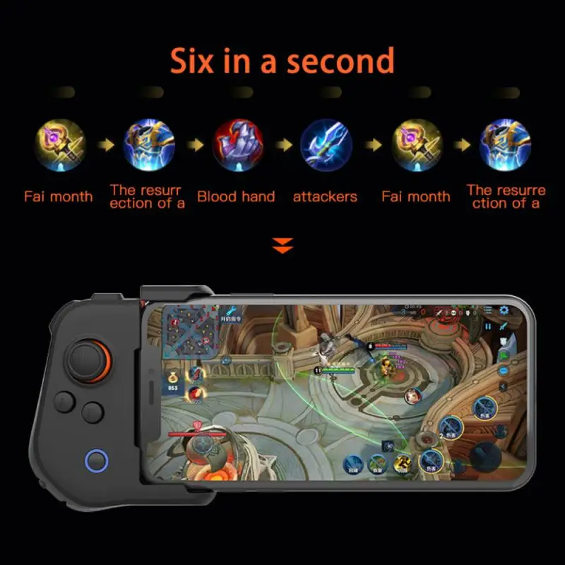 Bluetooth Wireless Gamepad Unilateral Stretch Game Handle Mobile Game Joystick For Android Stretchable Games Controller Trigger 2