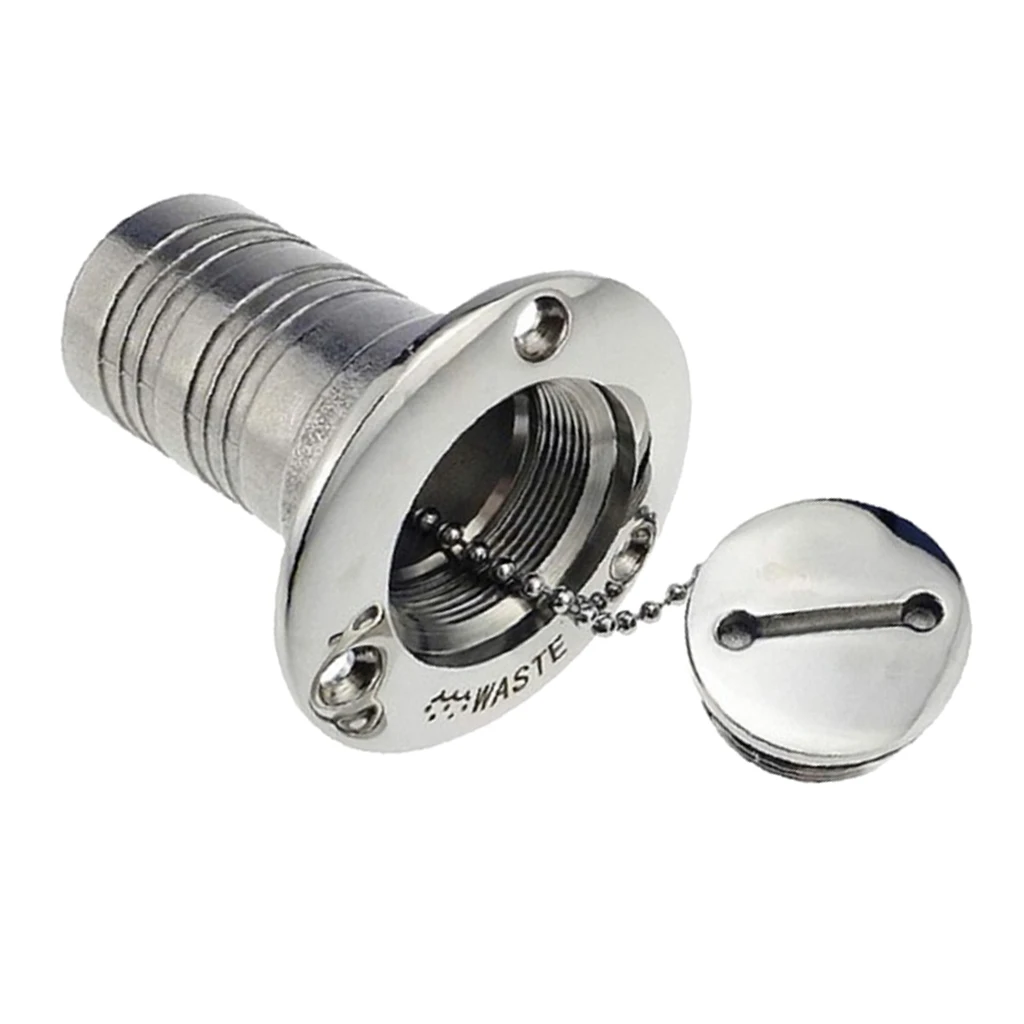 Waste Fuel Deck Filler Made Of Stainless Steel, Filler Neck With Tank Cap And Key, Fit For 38 Mm Fuel Hose
