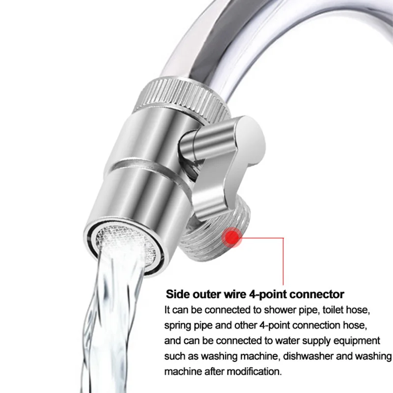 Water Tap Connector Switch Faucet Adapter Kitchen Sink Splitter Diverter Valve For Toilet Shower Bathoom ColdHot Water Separator 3