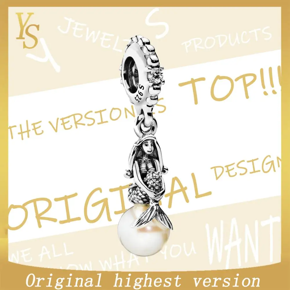 

YS charm 100% sterling silver top version original 2019 autumn new main mermaid charm jewelry new trend