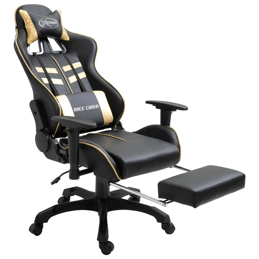 vidaXL Ergonomic Computer Gamer Chair Home Cafe Chair With Footrest Height-Adjustable Design Office Chair Furniture vidaXL Ergonomic Computer Gamer Chair Home Cafe Chair With Footrest Height-Adjustable Design Office Chair Furniture