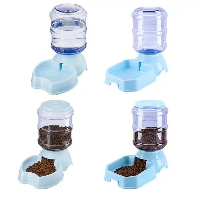 3.8L Automatic Pet Feeder Dog Cat Drinking Bowl Large Capacity Water Food Holder 5
