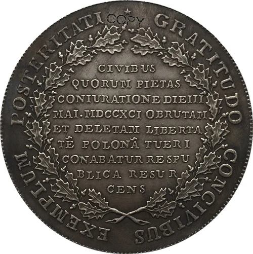 Польша 1793 копия монет 41 мм