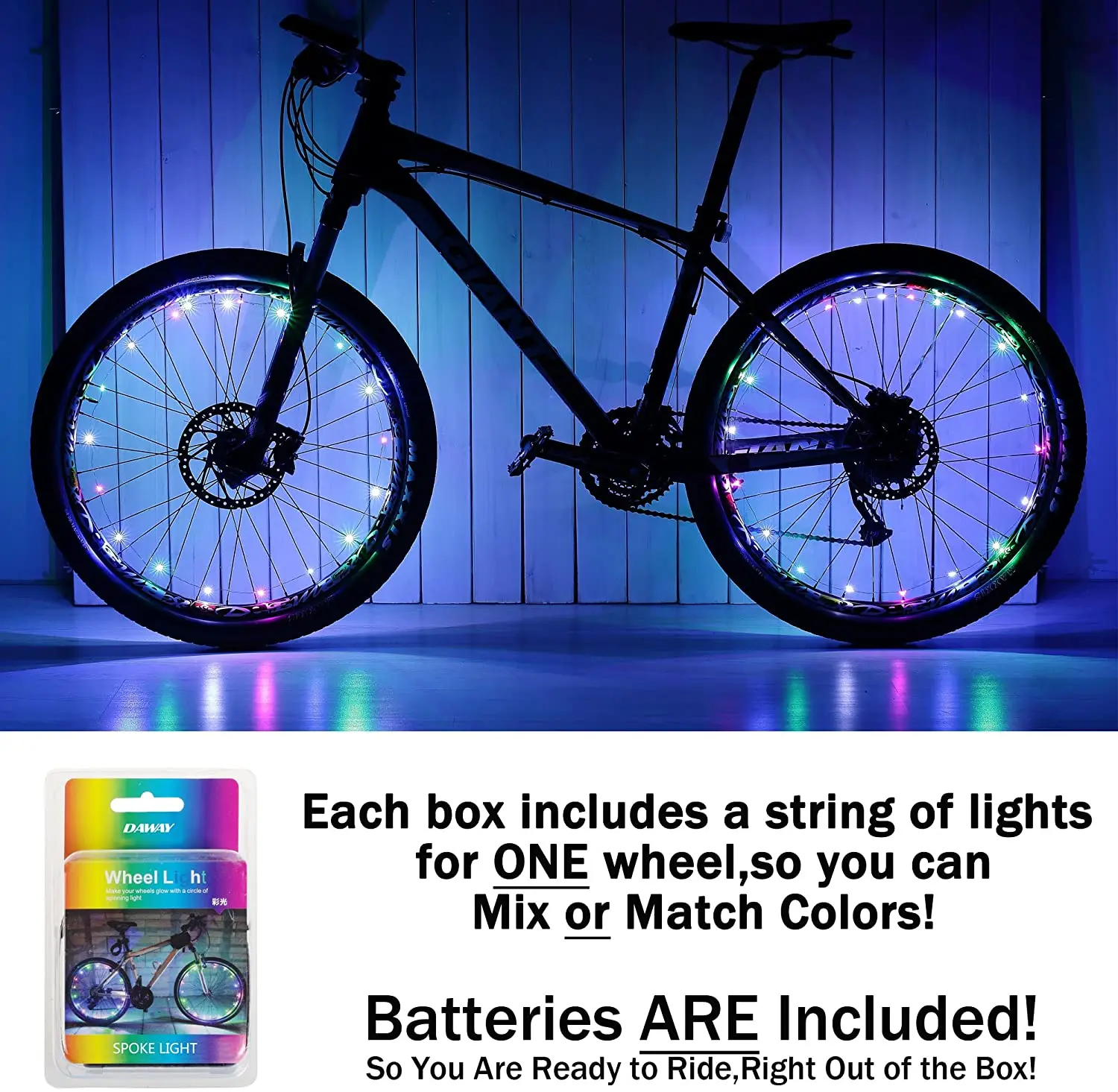 2tires Led Wheel Lights Ultra Bright Waterproof Bicycle Spoke Lights Cycling Decoration Safety Warning Tire Strip Light New - Motorcycle Tires & Wheels - AliExpress