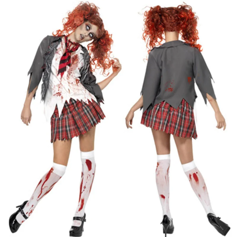 

Halloween Women Stockings Scary Print Bloodstain Stocking Cosplay Fancy Long Socks BJStore