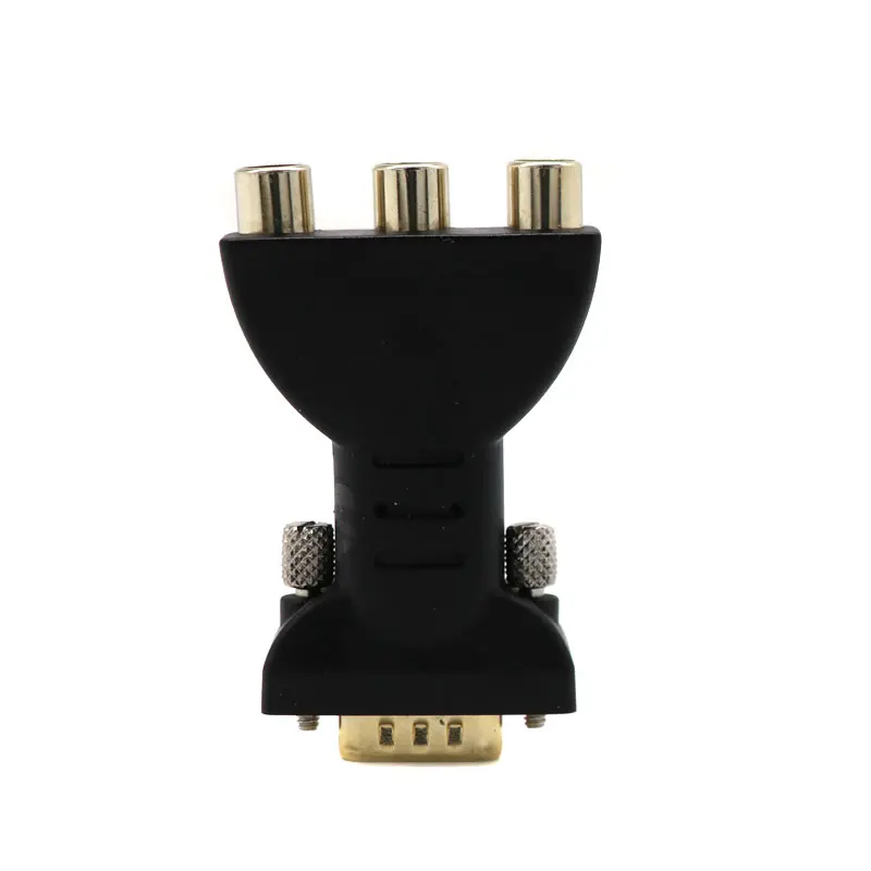 Newly 15 Pin VGA Male to 3 RCA Video Female M/F Adapter Connecter Plug Jack Converter 999 |