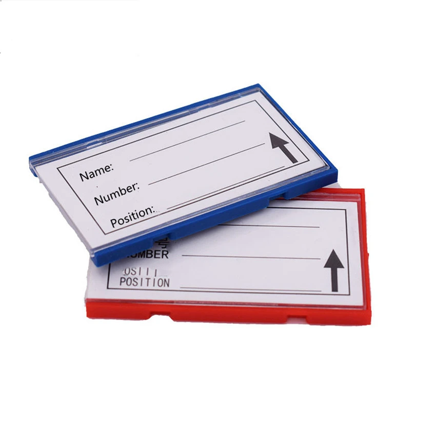 Plastic Item Commodity Label Tag Tab Sign Name Card Holders for Warehouse Storage Shelf with Soft Strong Magnetic on Back 20pcs