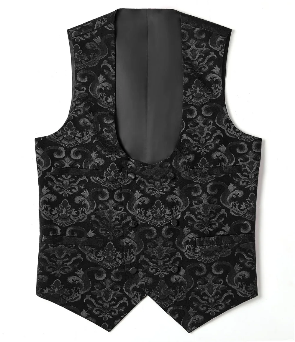 Для мужчин Slim Fit классический женский двубортный Выходные туфли на выпускной вечерние жилет ужин Silver Fox Меховая куртка белый жилет для Свадебные, для жениха жилет