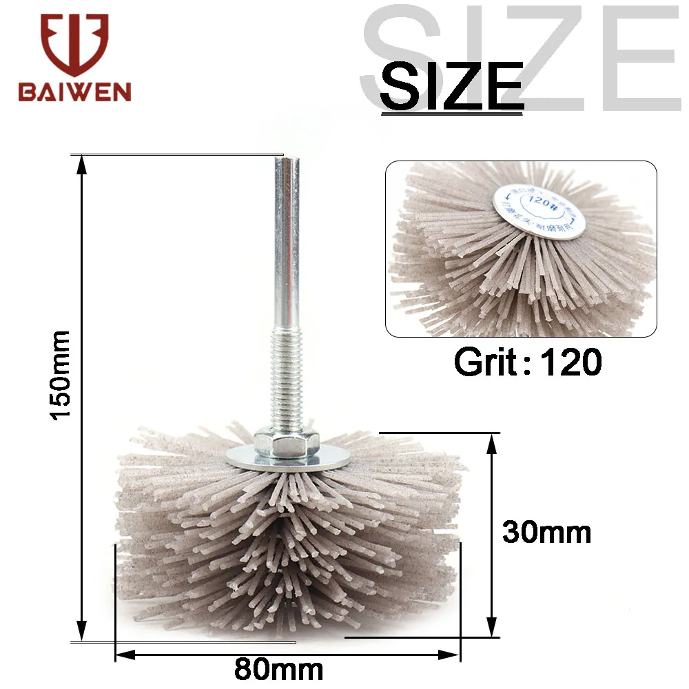 1pc Abrasive Wire Grinding Flower Head Nylon Wire Brush Deburring Grinder For Wood Furniture With 1/4'' Shank 1pc Abrasive Wire Grinding Flower Head Nylon Wire Brush Deburring Grinder For Wood Furniture With 1/4'' Shank