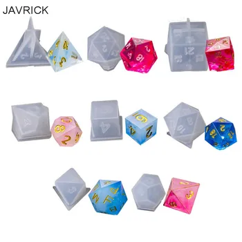 

8 Shapes Dice Fillet Square Triangle Dice Mold Dice Digital Game Silicone Mould