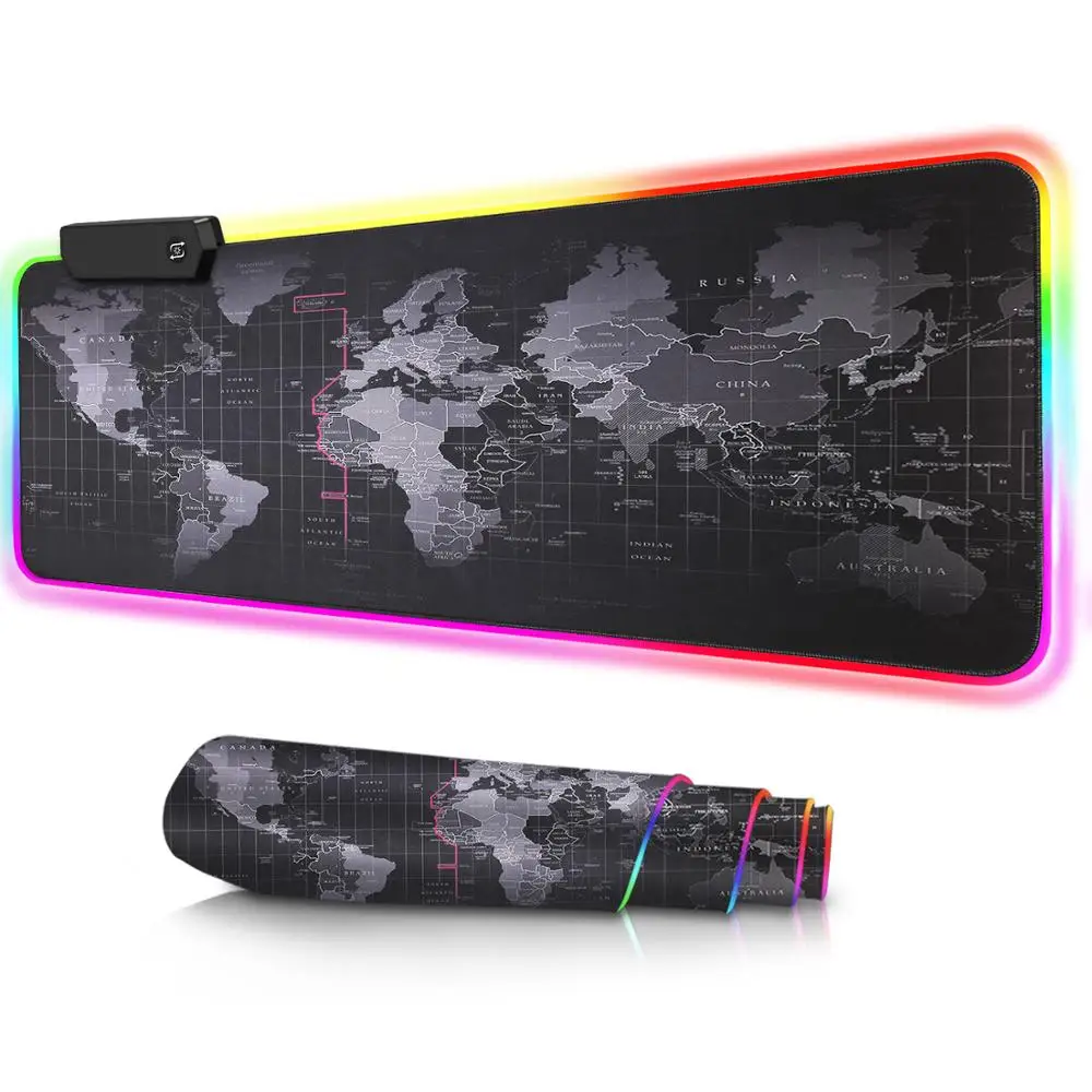 Large Mouse Pad World Map Gamer Big Mouse Mat Gaming Mouse Pad Computer Mousepad 