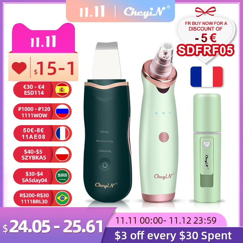 Ultrasonic Skin Scrubber Facial Peeling Pore Cleaner Exfoliator Face Blackhead Remover Spa Nano Sparyer Steamer Dropshipping 48