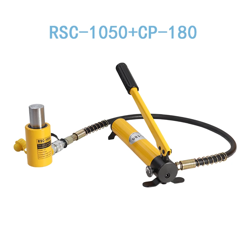 [Combination] Bridge engineering RSC-1050 short hydraulic cylinder jack with CP-180 manual hydraulic pump